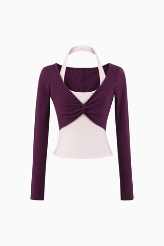 Layered Twist Active Top