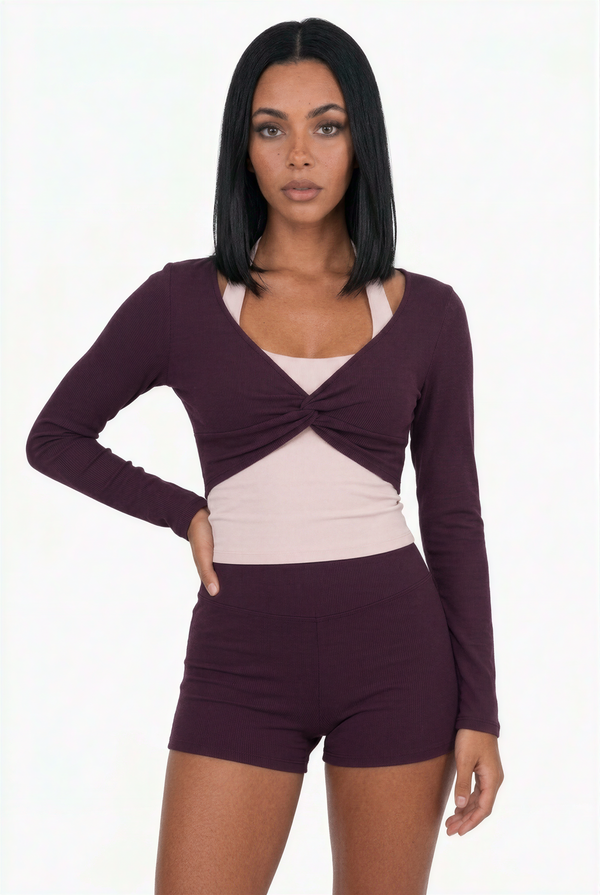 Layered Twist Active Top