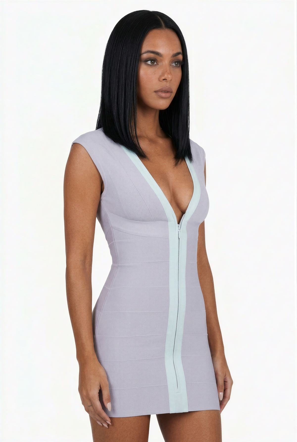 Periwinkle Bandage Bodycon Mini Dress