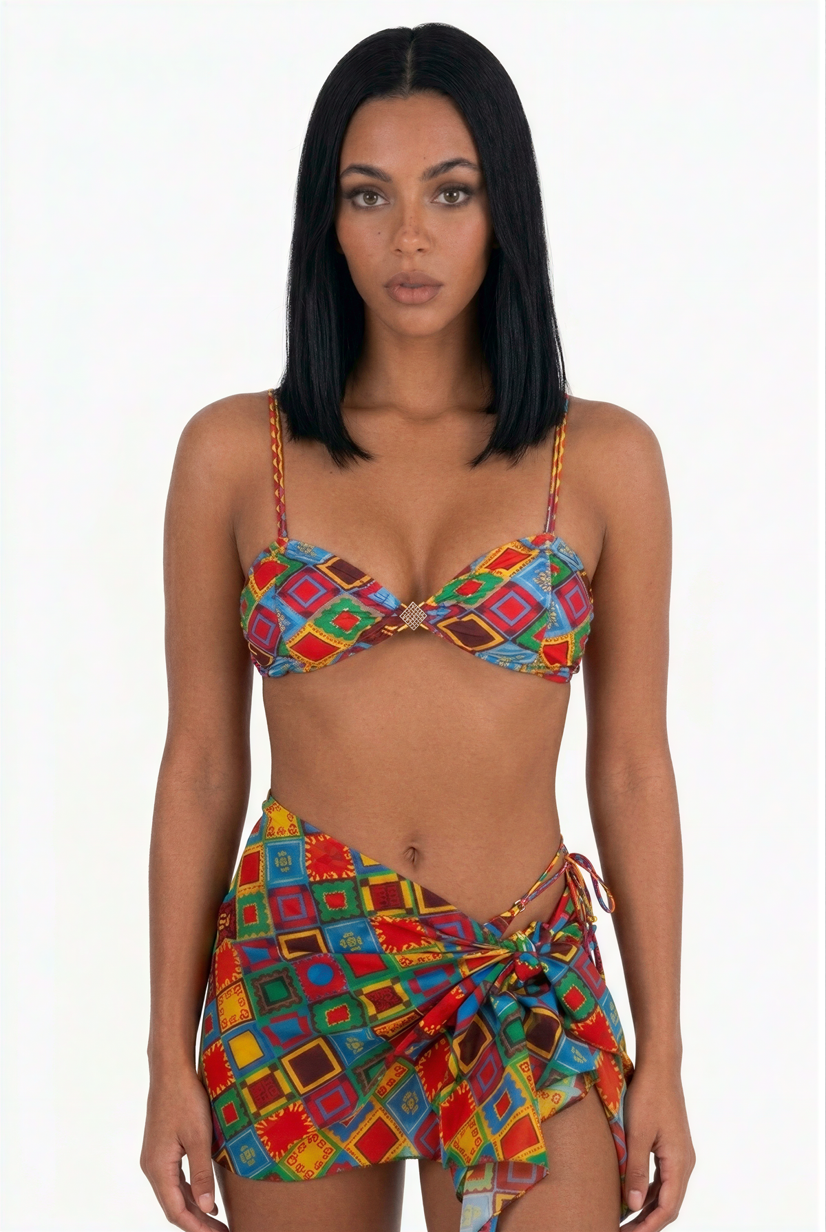Vibrant Geometric Resort 3-Piece Bikini