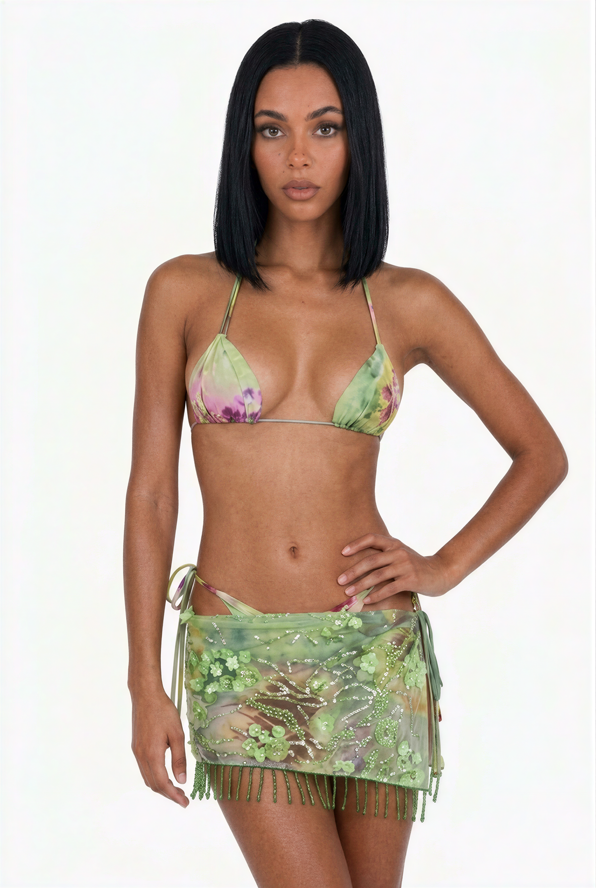 Fairy Floral Beaded Swim 3-Piece Set