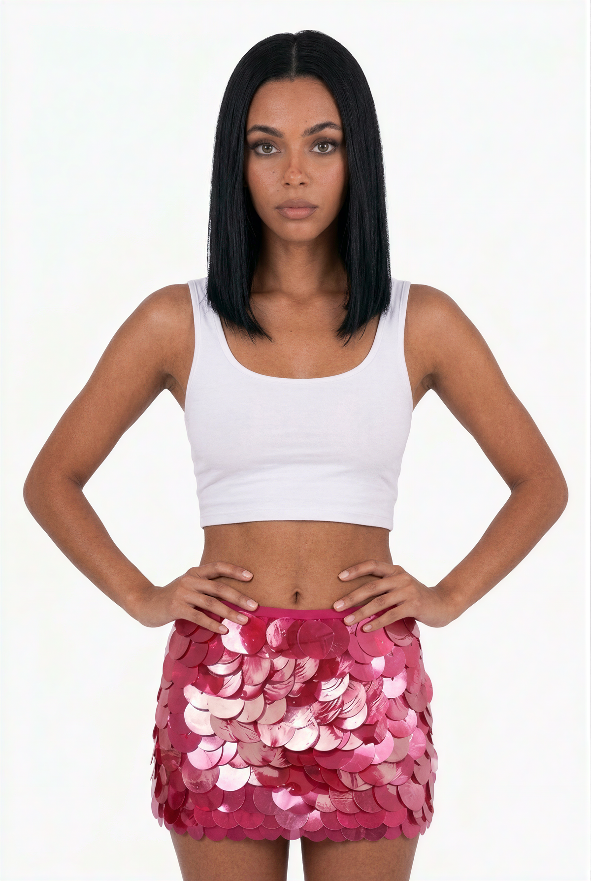 Mermaid Scale Shimmer Mini Skirt