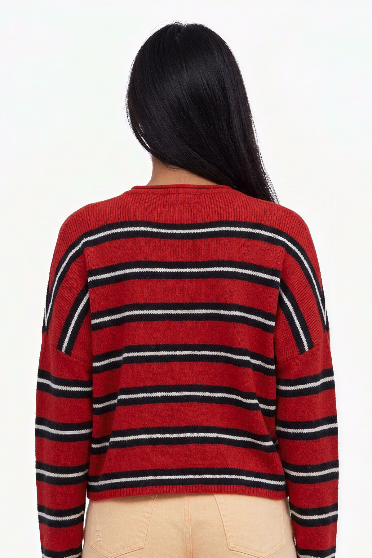 Relaxed Striped Cashmere-Blend Cardigan