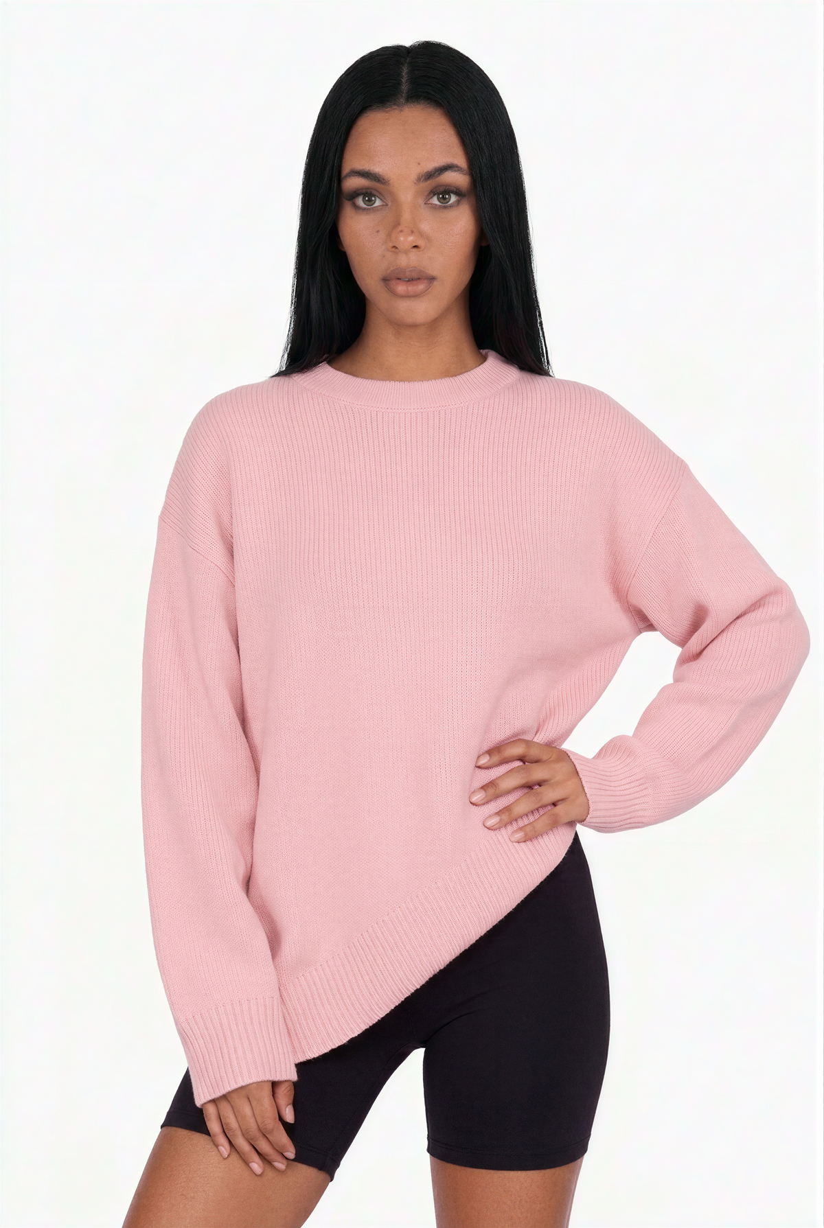 Light Pink Oversized Knit Sweater