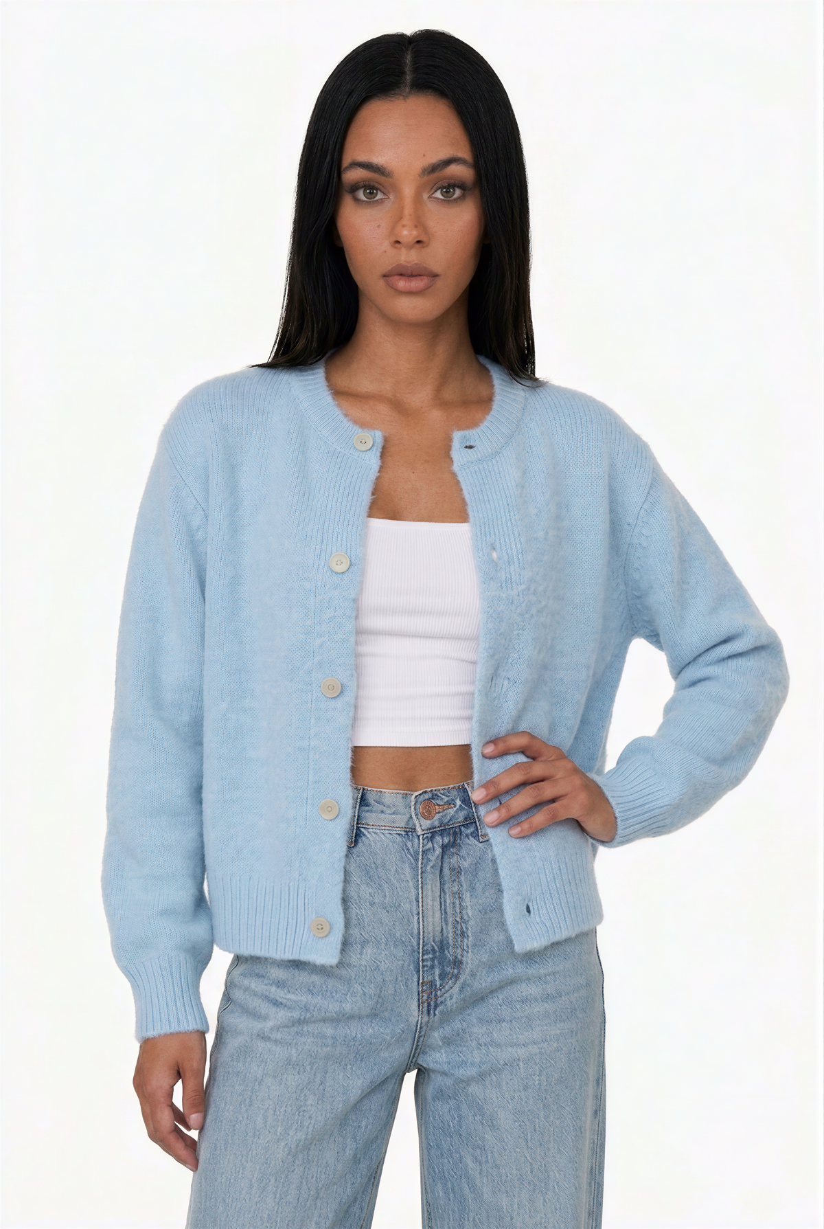 Fuzzy Knit Cardigan