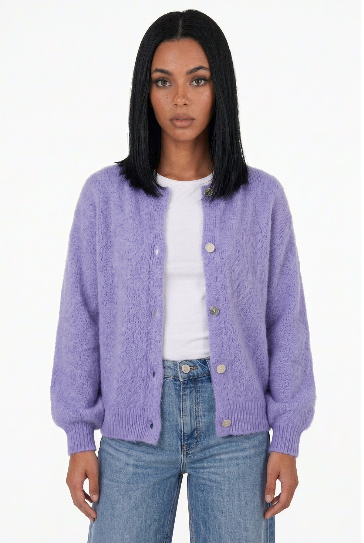 Fuzzy Knit Cardigan
