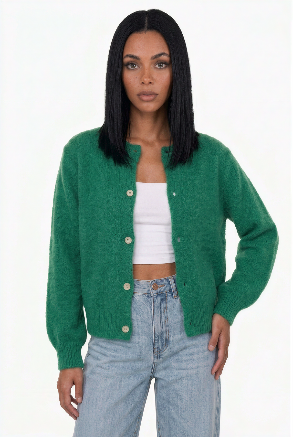Fuzzy Knit Cardigan