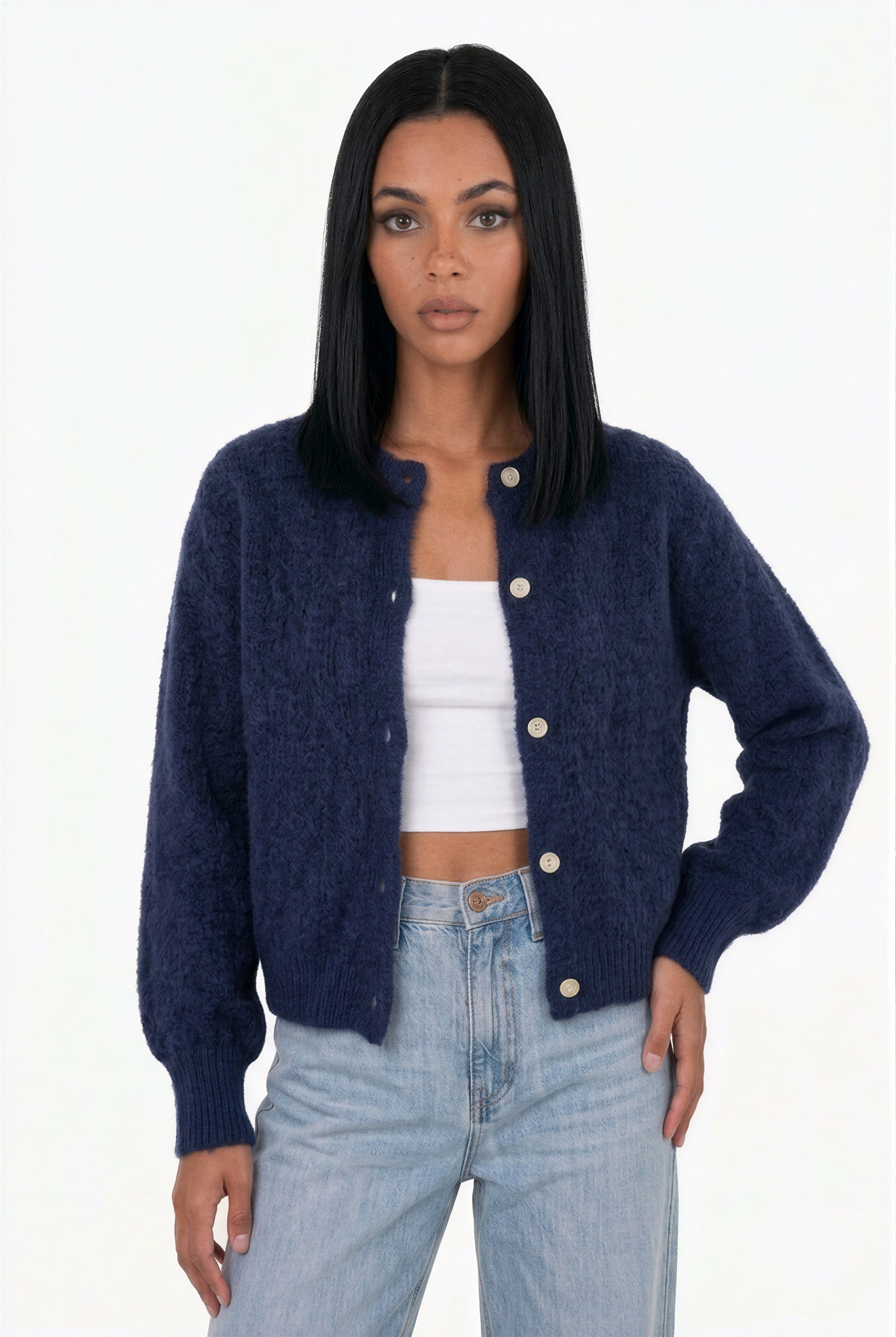 Fuzzy Knit Cardigan