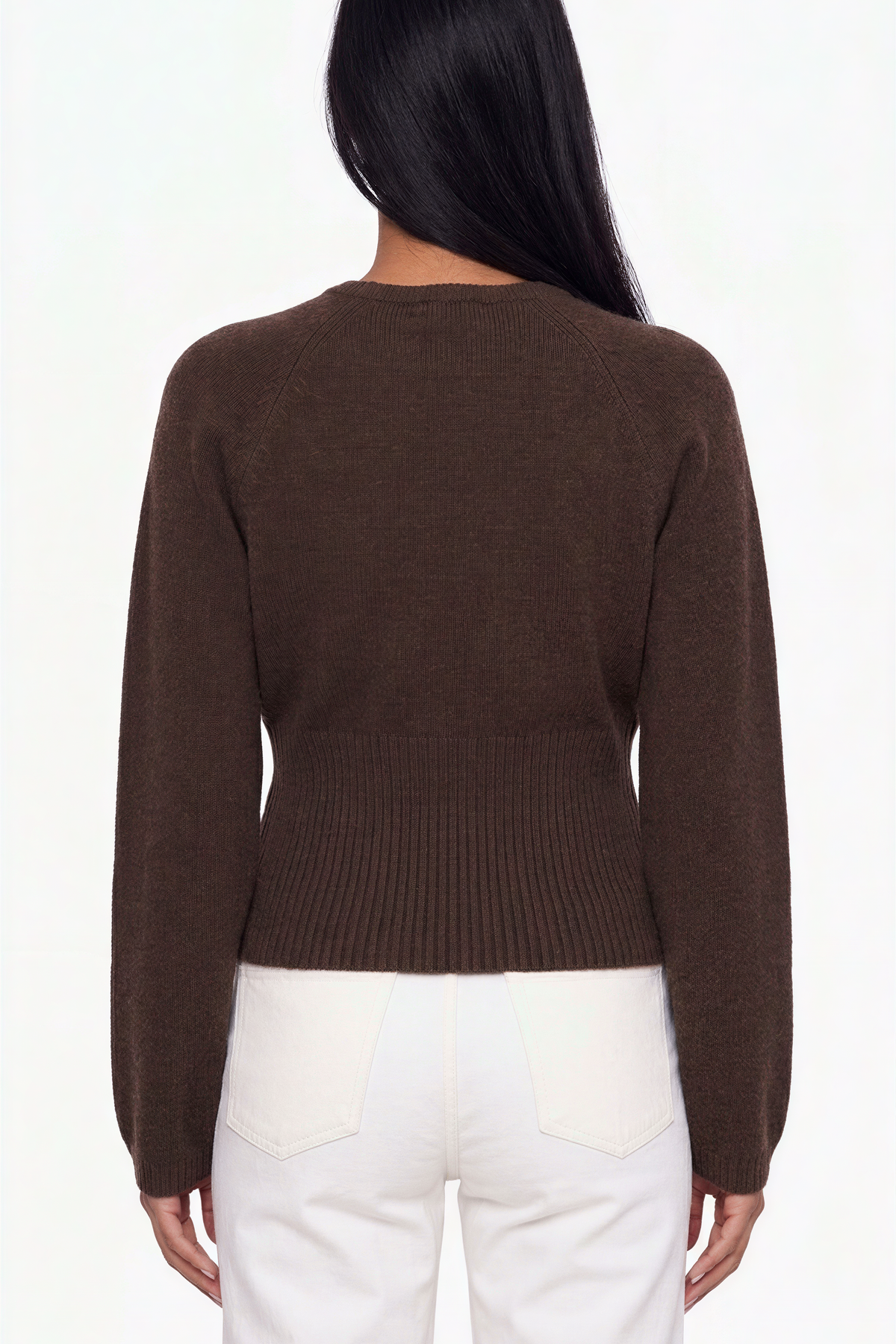 Brown V-Neck Button-Up Knit Cardigan    PRODUCTO GRANDE?