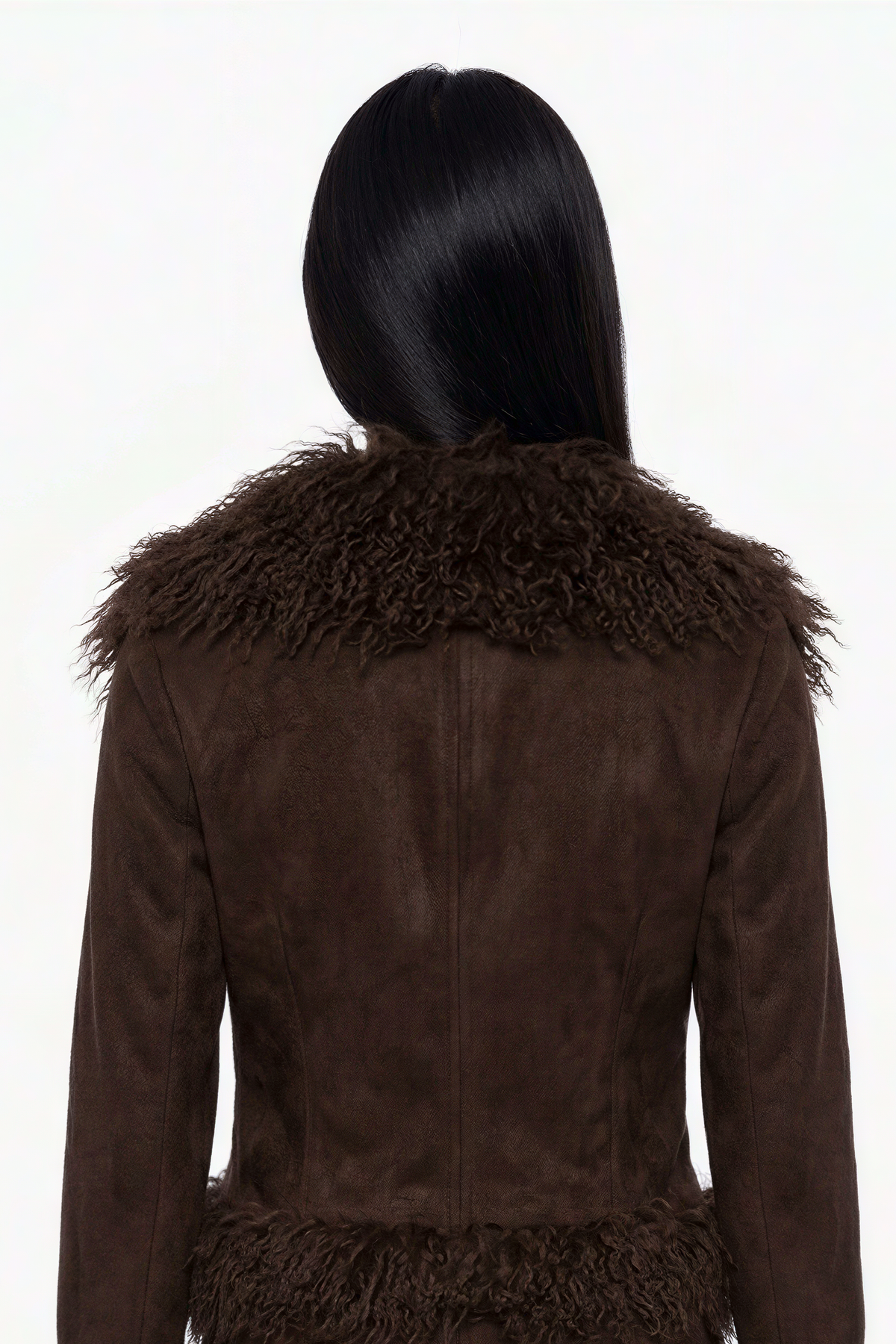 Shearling Trimmed Suede Jacket