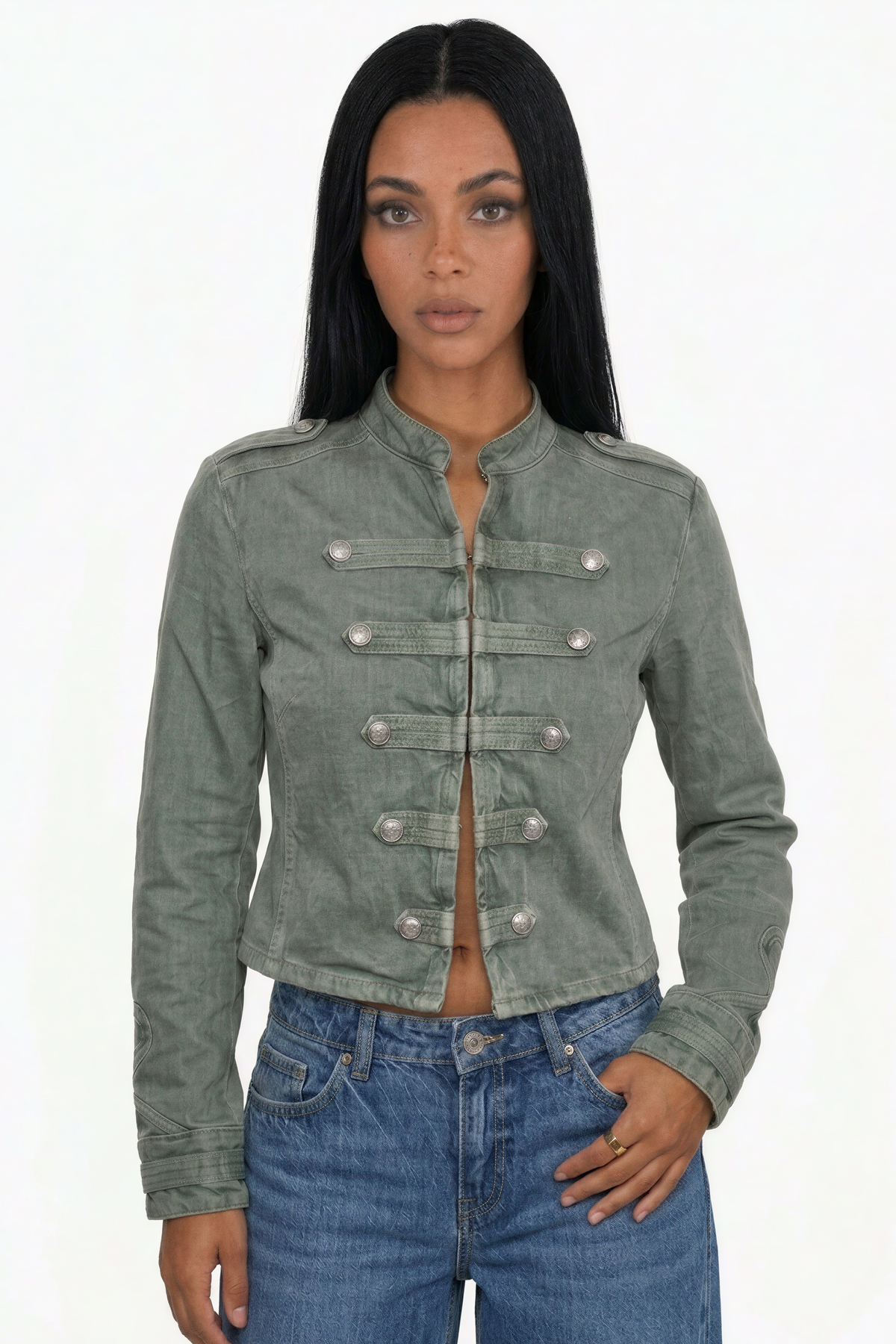 Vintage Wash Hussar Jacket   falta lupa