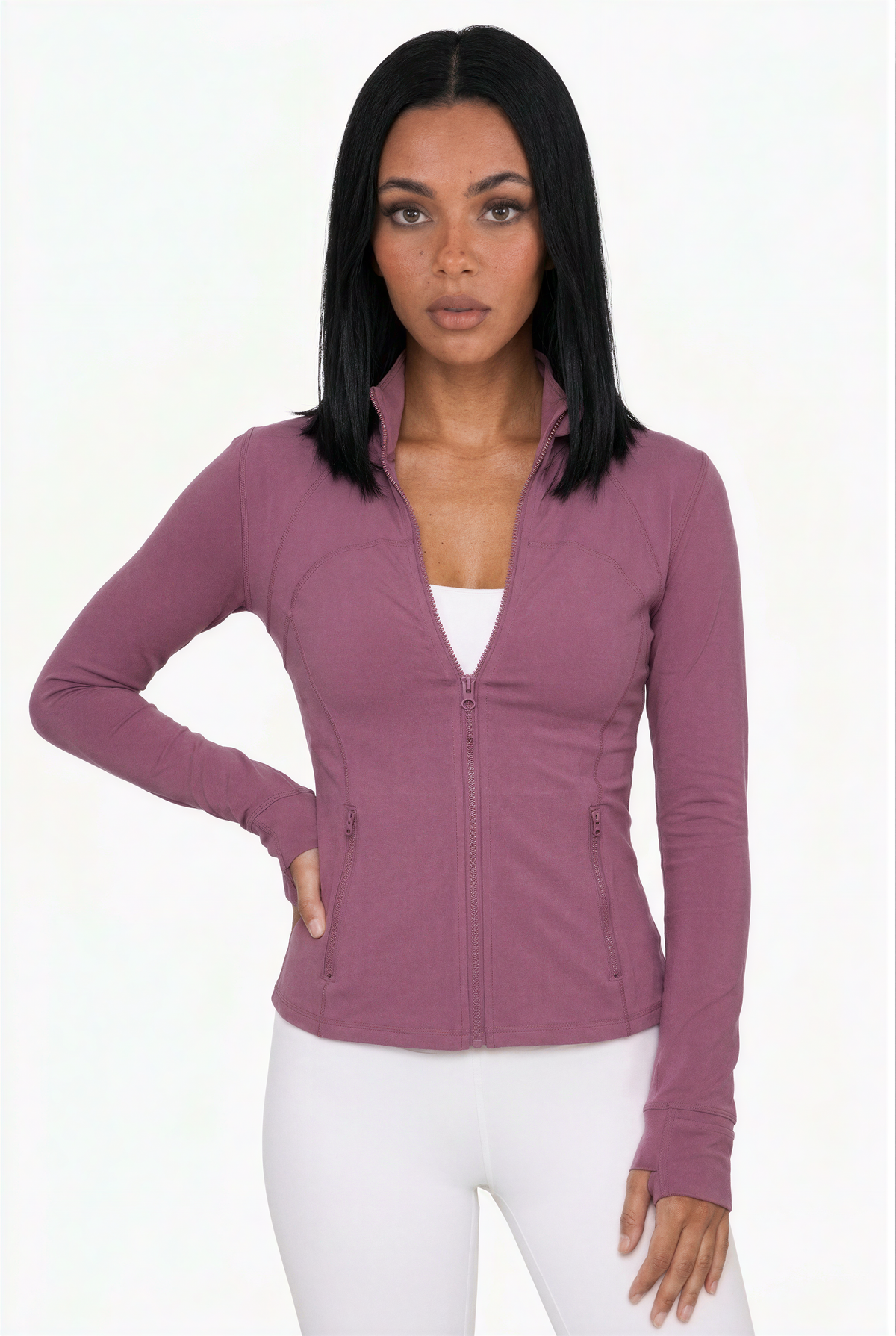 Long Sleeve Slim-Fit Yoga Track Jacket