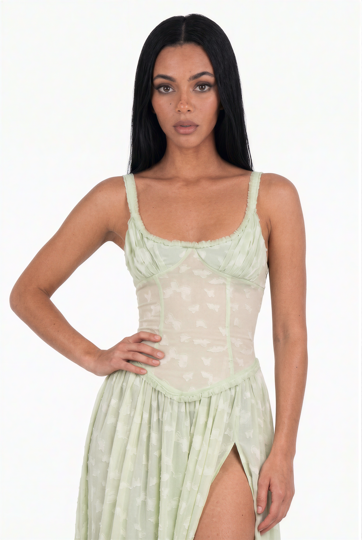 Mint Green Corset Maxi Dress