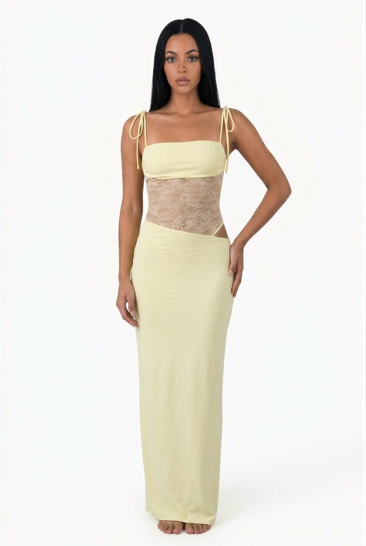Ice Blue Flowing Maxi Dress
