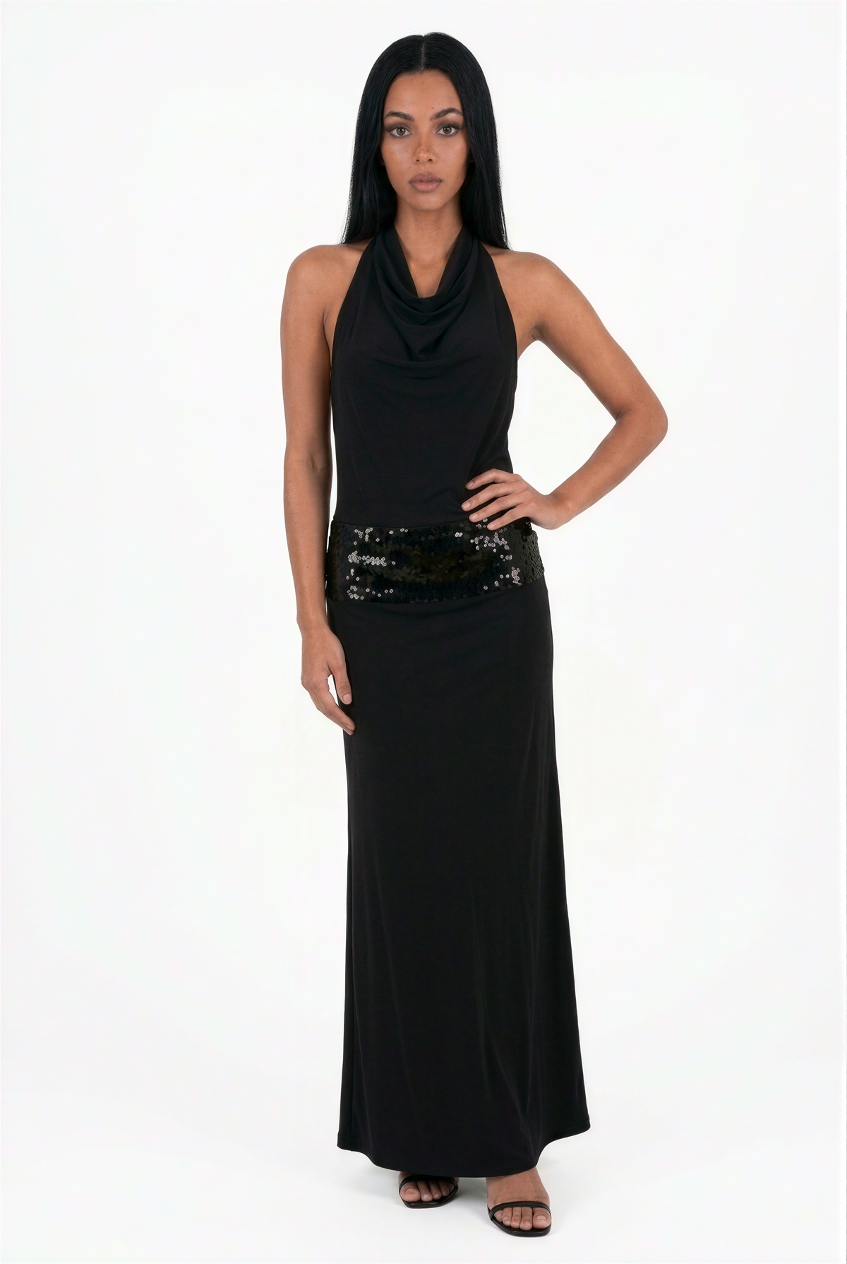 Black A-Line Maxi Dress
