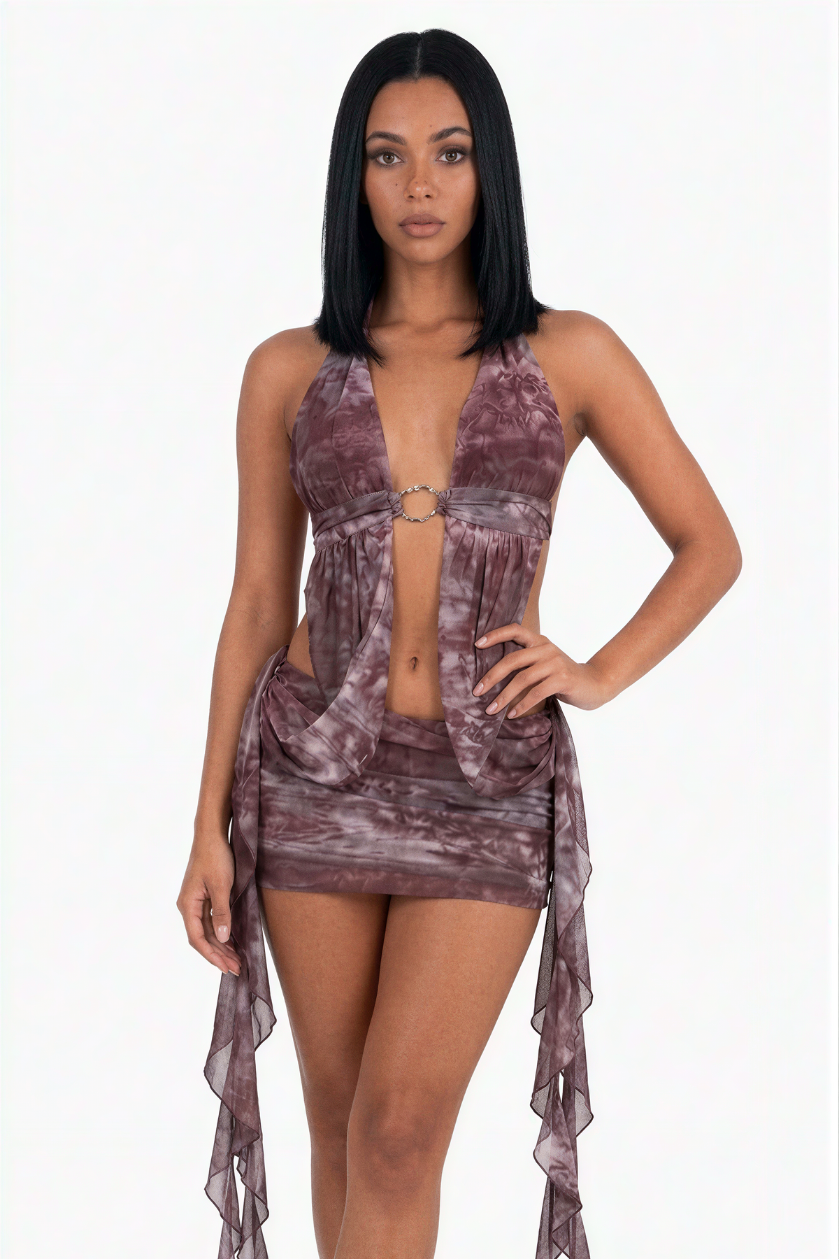 Purple Haze Plunge and Drape Set