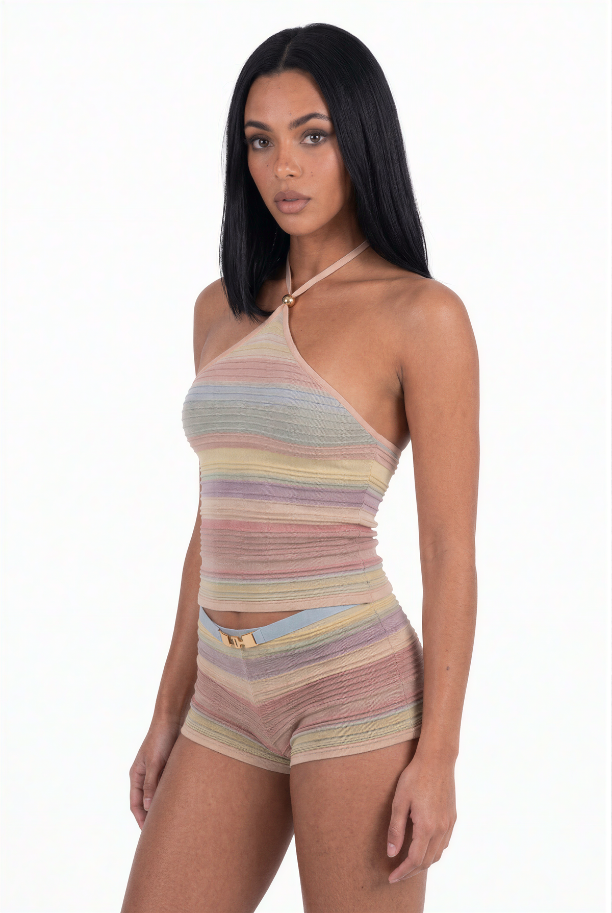 Sunset Horizon Striped Two-Piece Set