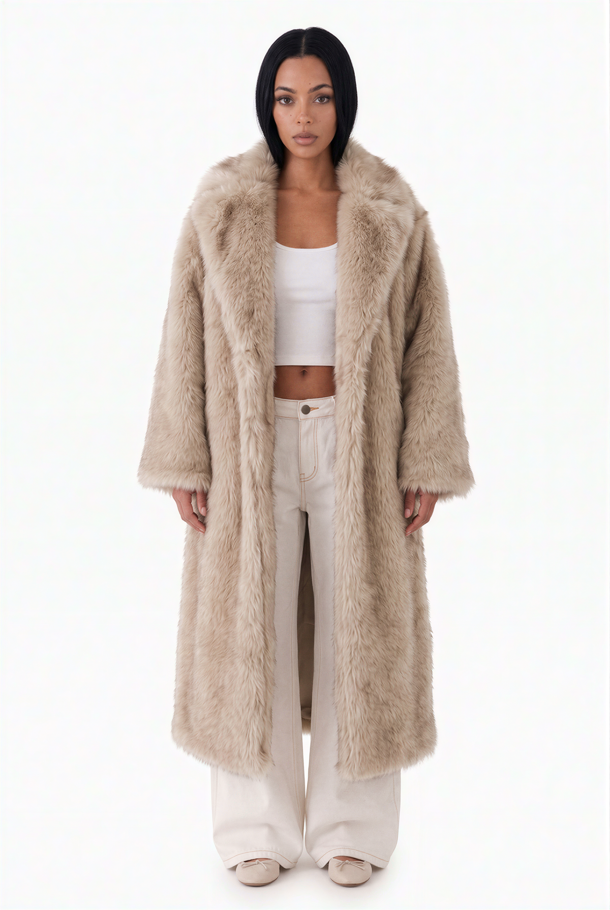 Oversized Faux Fur Maxi Coat