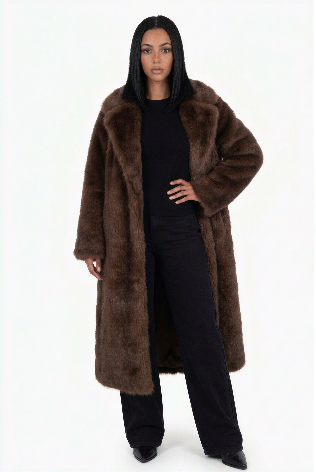 Oversized Faux Fur Maxi Coat