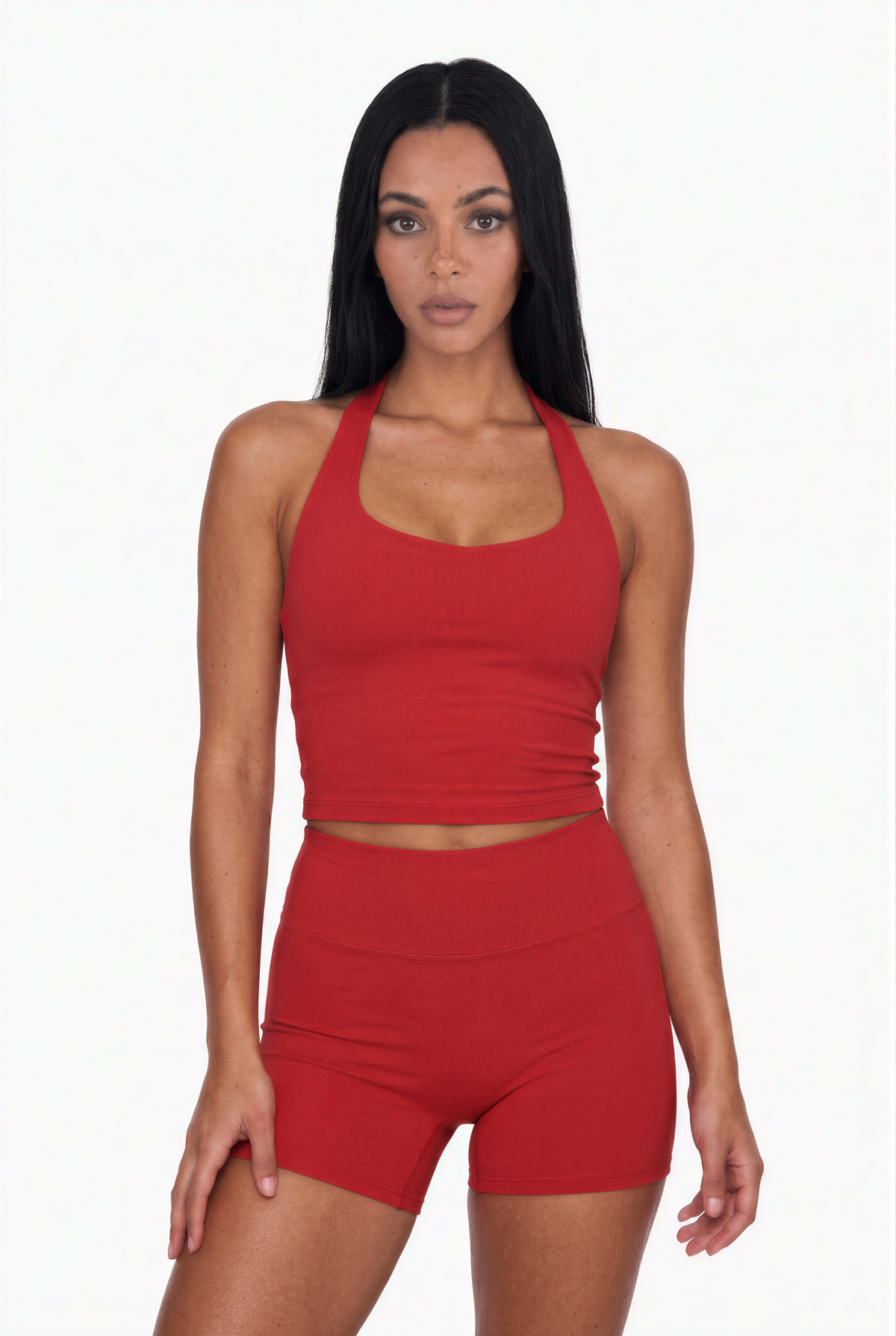 Performance Ribbed Halter Set
