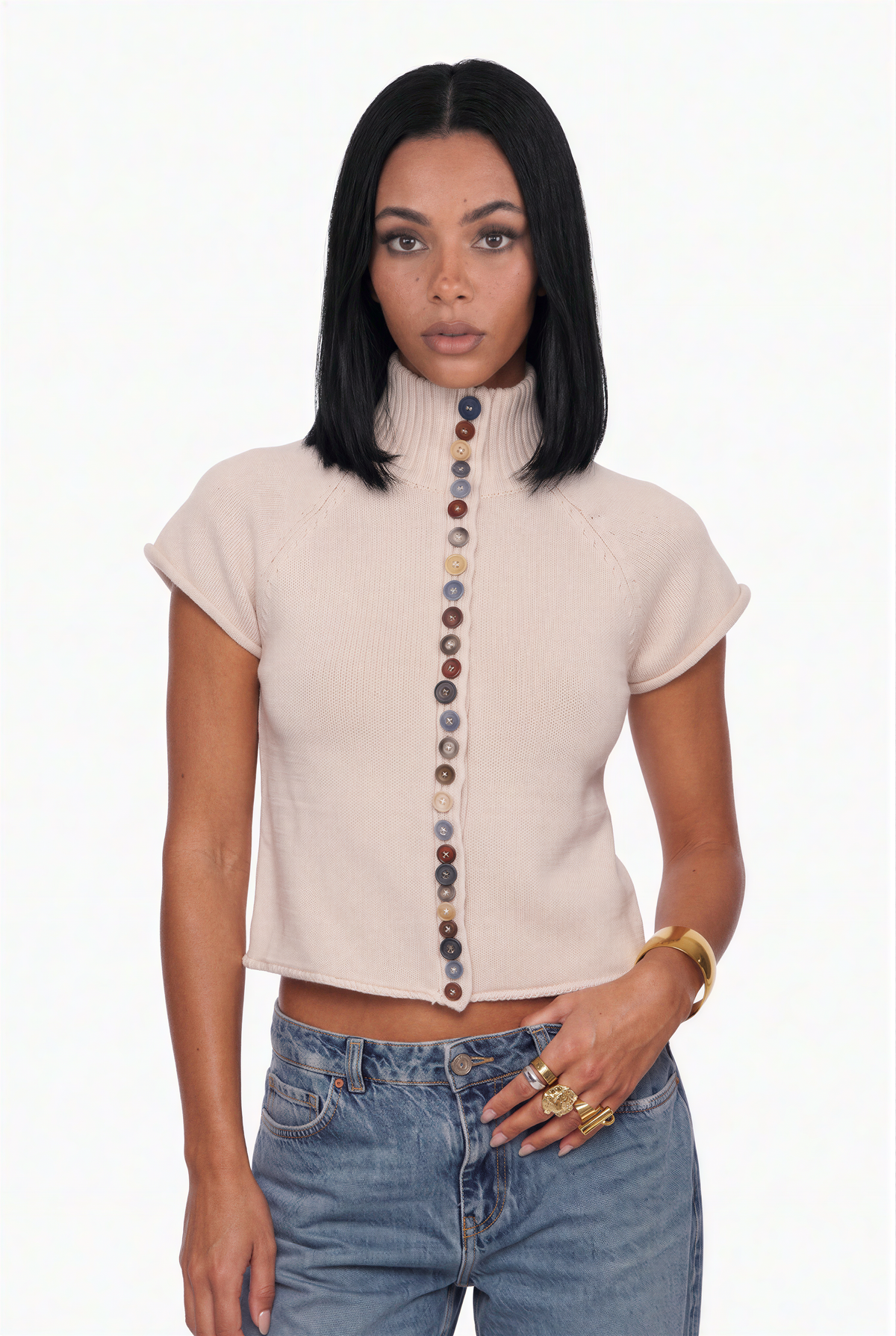 Button Knit Top