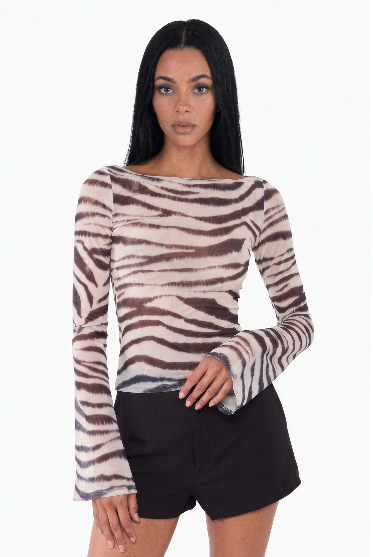 Zebra Mesh Top