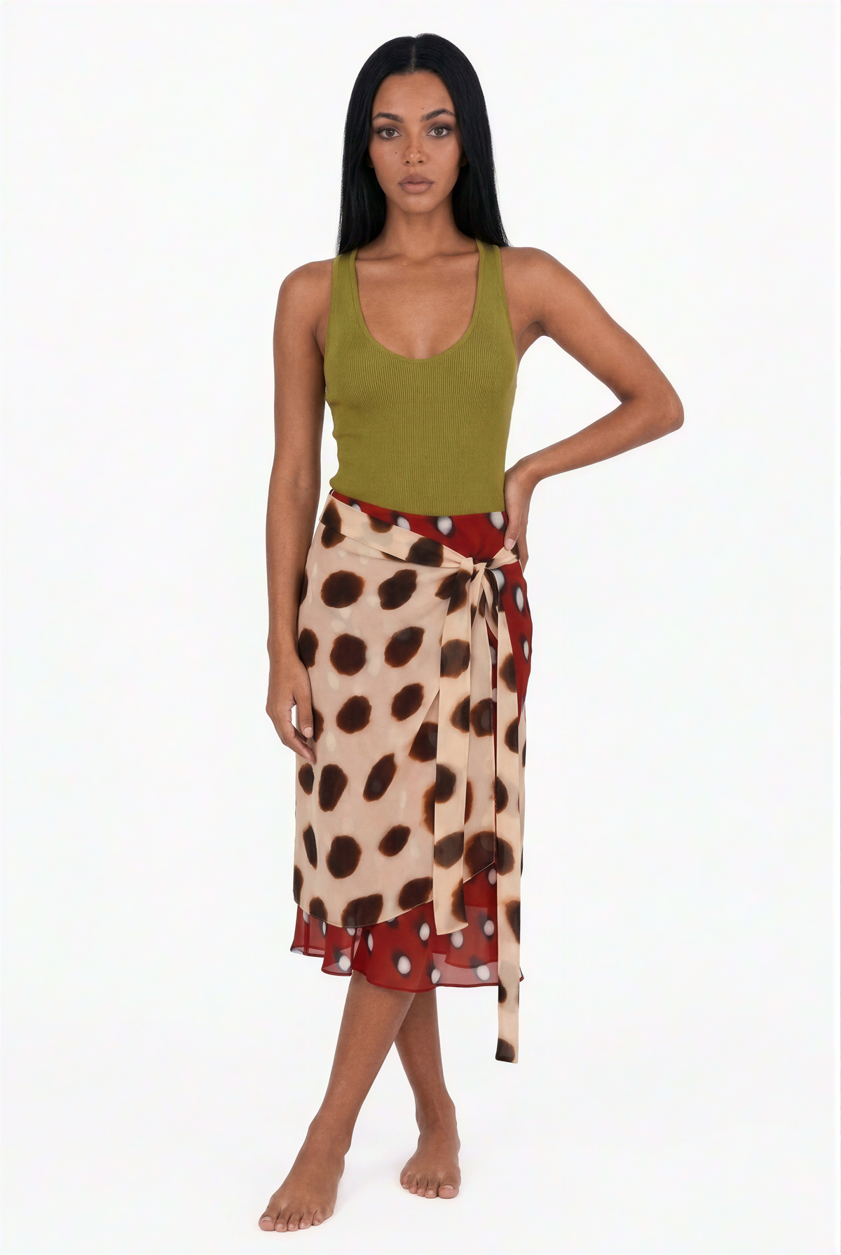 Rheta Midi Wrap Skirt