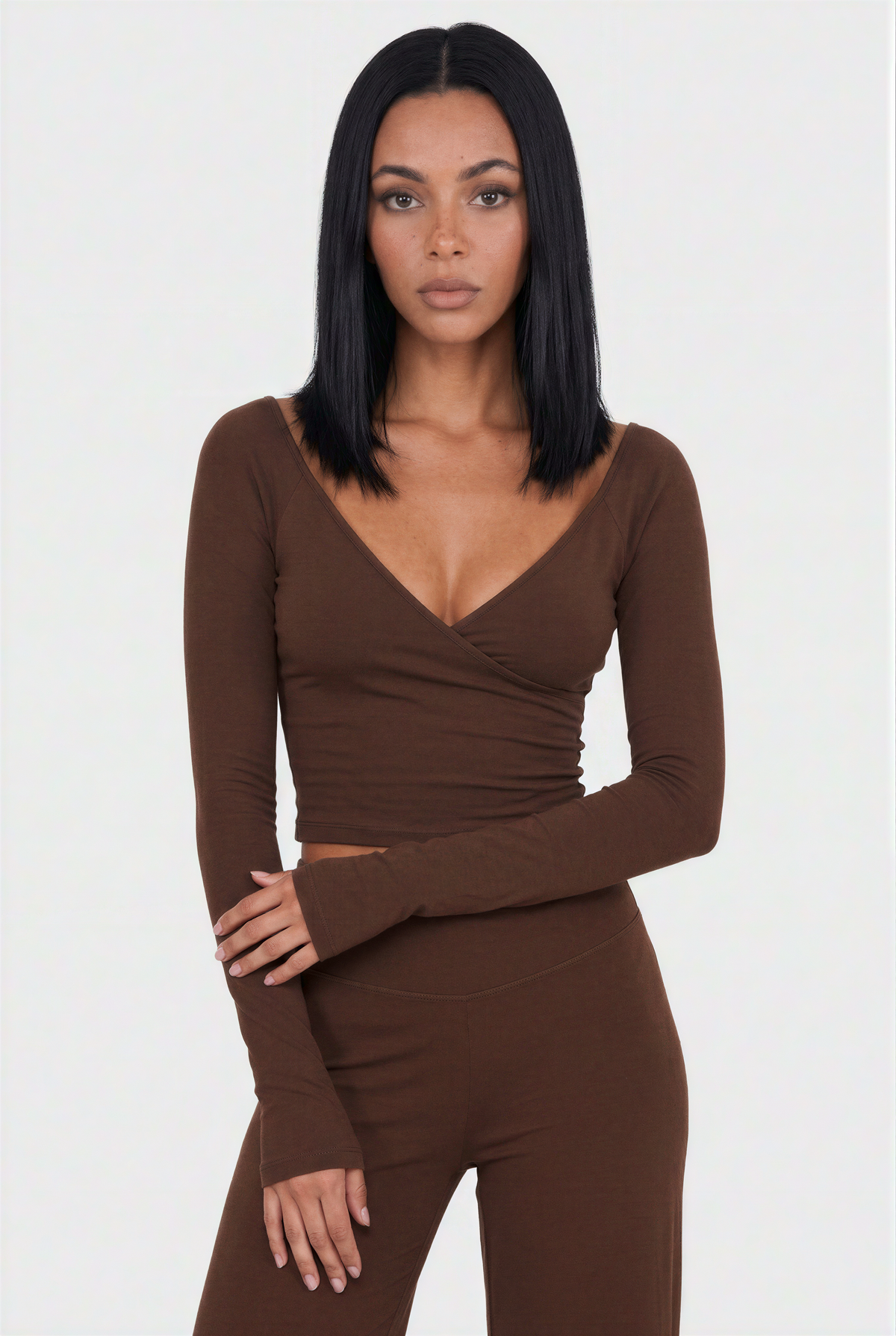 Wrap Top Wide Leg Set