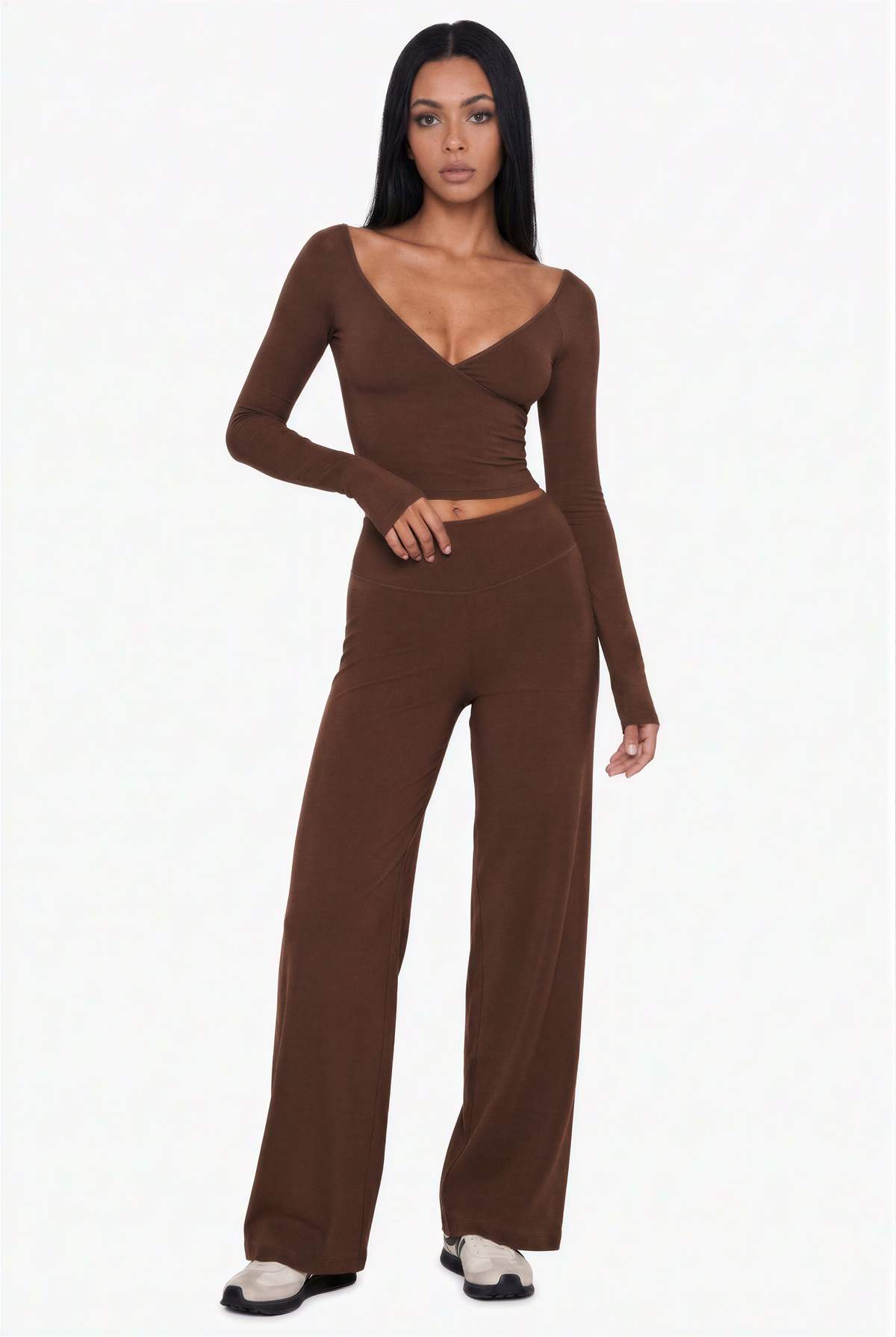 Wrap Top Wide Leg Set